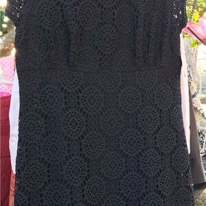 NWT Madison Black Crochet Lace Dress